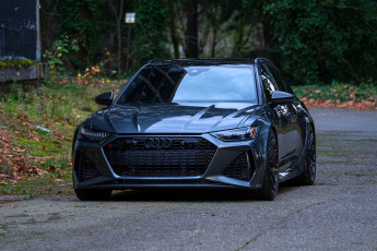 обоя audi rs6, автомобили, audi, черный, дорога, парк