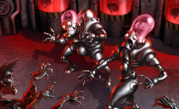 обоя фэнтези, существа, колбы, мозги, инопланетяне, киборги, зомби