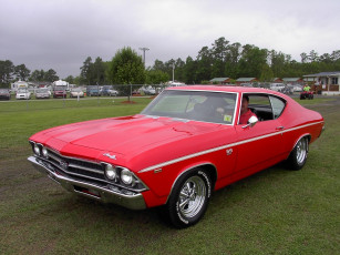 Картинка 1969 chevrolet chevelle ss classic автомобили выставки уличные фото