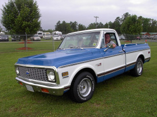 Картинка 1972 chevrolet pickup classic автомобили выставки уличные фото