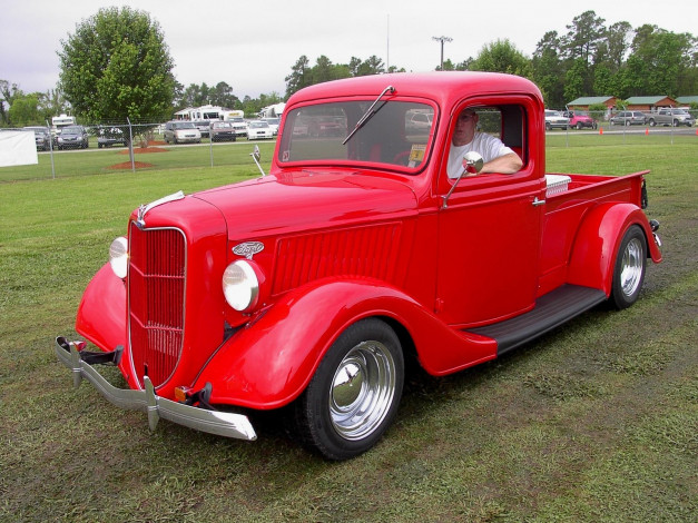 Обои картинки фото 1936, ford, pickup, classic, автомобили, custom, pick, up