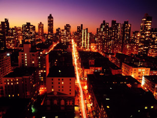 Картинка города огни ночного