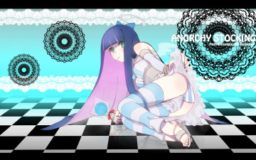Картинка аниме panty stocking with garterbelt