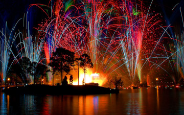 Картинка разное салюты фейерверки