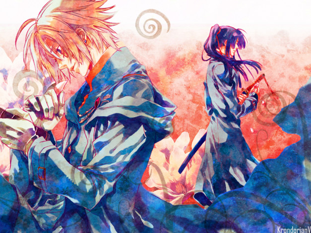 Обои картинки фото аниме, gray, man