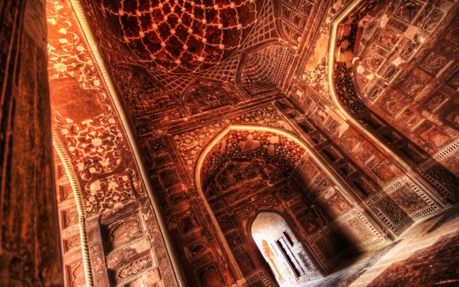 Обои картинки фото интерьер, убранство, роспись, храма