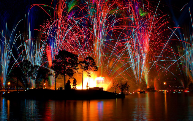 Обои картинки фото разное, салюты, фейерверки