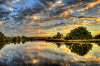 Картинка природа реки озера тучи вода