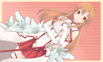 Картинка аниме sword art online asuna асуна sao