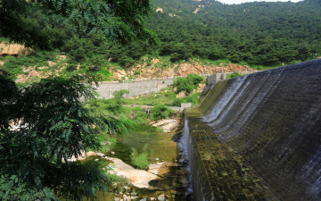 Картинка природа реки озера дамба лес река