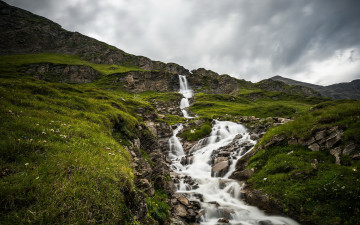 Картинка природа водопады река гора