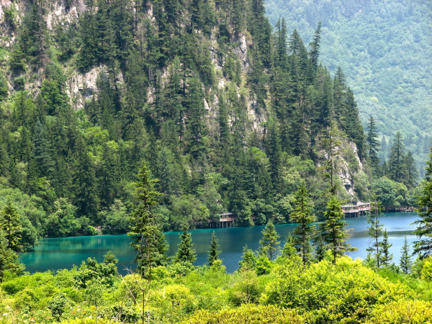 Обои картинки фото китай, jiuzhaigou, valley, природа, реки, озера, река, горы