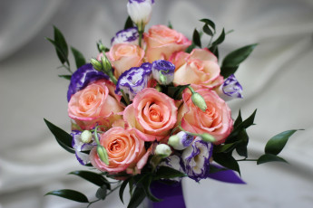 Картинка цветы букеты композиции эустома букет розы