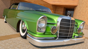 Картинка автомобили 3д 1961 mercedes 300se benz