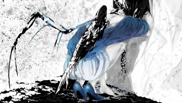 Картинка аниме -angels+&+demons арт mizutame tori ангел крылья туфли девушка