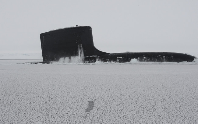 Обои картинки фото корабли, подводные лодки, лёд