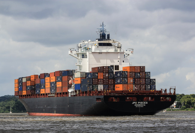 Обои картинки фото jpo pisces, корабли, грузовые суда, контейнеровоз