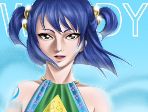 Картинка аниме fairy+tail взгляд девушка фон