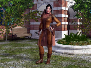 Картинка 3д+графика фантазия+ fantasy оружие фон взгляд девушка