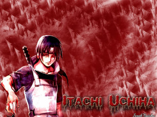 Картинка аниме naruto anbu shinobi itachi ниндзя оружие меч uchiha