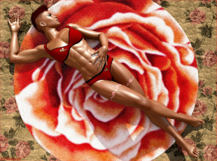 Картинка 3д+графика люди+ people взгляд фон девушка