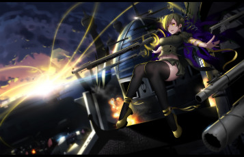 Картинка аниме mahou+shoujo+madoka+magika арт hk zxd0554 mahou shoujo madoka magica ночь девушка tomoe mami оружие