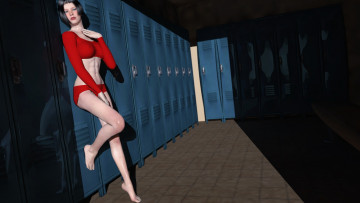 обоя 3д графика, люди , people, девушка, взгляд, фон