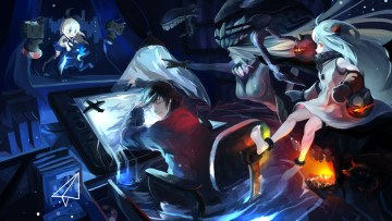 Картинка аниме kantai+collection спит wo-class aircraft carrier kancolle northern ocean hime парень девочки shimakaze kantai collection арт ice artist