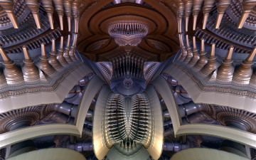 Картинка 3д+графика фракталы+ fractal цвета фон узор