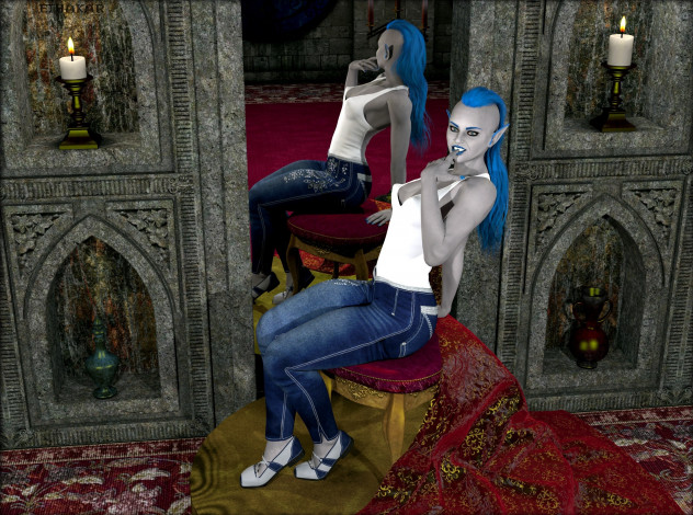 Обои картинки фото 3д графика, эльфы , elves, фон, взгляд, эльфийка