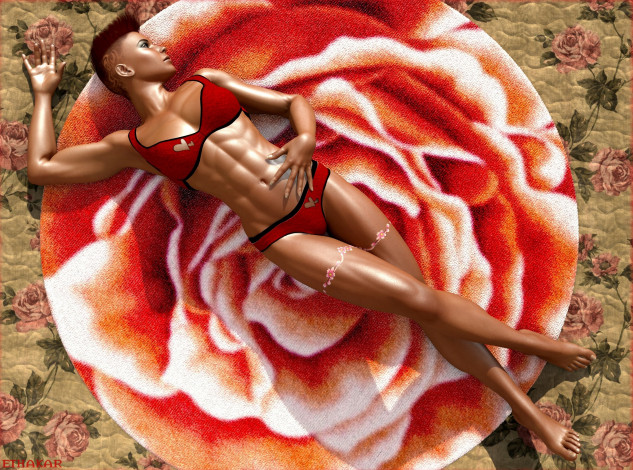 Обои картинки фото 3д графика, люди , people, взгляд, фон, девушка