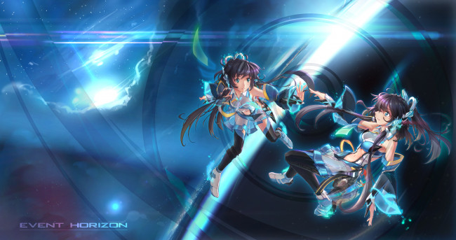 Обои картинки фото аниме, vocaloid, china, девушки, космос, арт, luo, tianyi