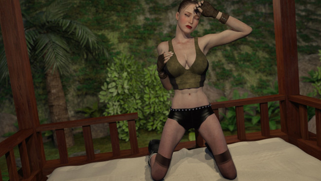 Обои картинки фото 3д графика, люди , people, девушка, взгляд, фон