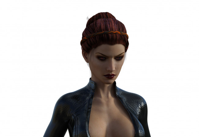 Обои картинки фото 3д графика, портрет , portraits, девушка, фон, взгляд