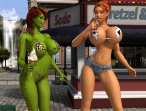 обоя 3д графика, фантазия , fantasy, девушка, фон, взгляд