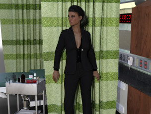 Картинка she+wolf 3д+графика фантазия+ fantasy фон взгляд девушка