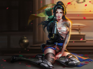 Картинка видео+игры overwatch hanzo