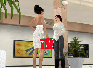 Картинка 3д+графика люди+ people фон взгляд девушки