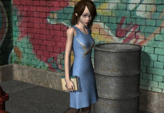 Картинка 3д+графика люди+ people фон взгляд девушка