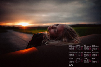 Картинка календари девушки профиль закат 2018