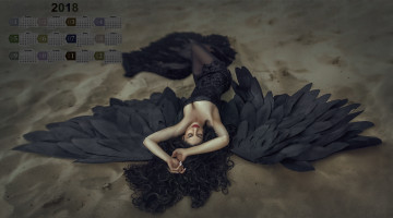 Картинка календари девушки 2018 крылья