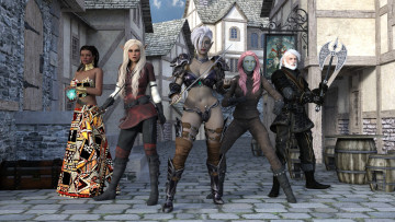 Картинка 3д+графика эльфы+ elves эльфийки взгляд фон