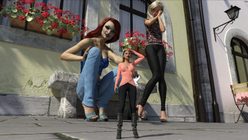 Картинка 3д+графика фантазия+ fantasy фон взгляд девушки