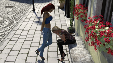 Картинка 3д+графика фантазия+ fantasy фон взгляд девушки