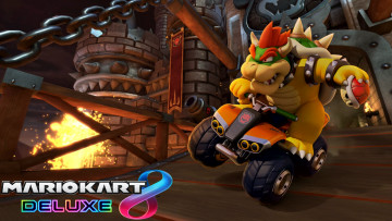 обоя видео игры, mario kart 8 deluxe, mario, kart, 8, deluxe