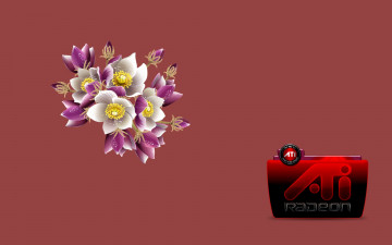 обоя компьютеры, ati, логотип, фон