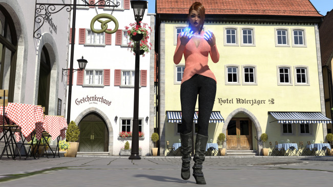 Обои картинки фото 3д графика, фантазия , fantasy, девушки, фон, взгляд