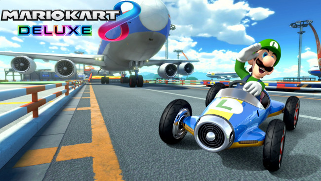 Обои картинки фото видео игры, mario kart 8 deluxe, mario, kart, 8, deluxe