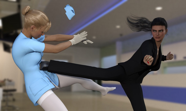 Обои картинки фото she wolf, 3д графика, фантазия , fantasy, фон, взгляд, девушки