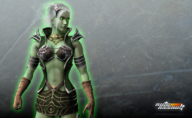 Обои картинки фото видео игры, auto assault, юбка, перчатки, девушка